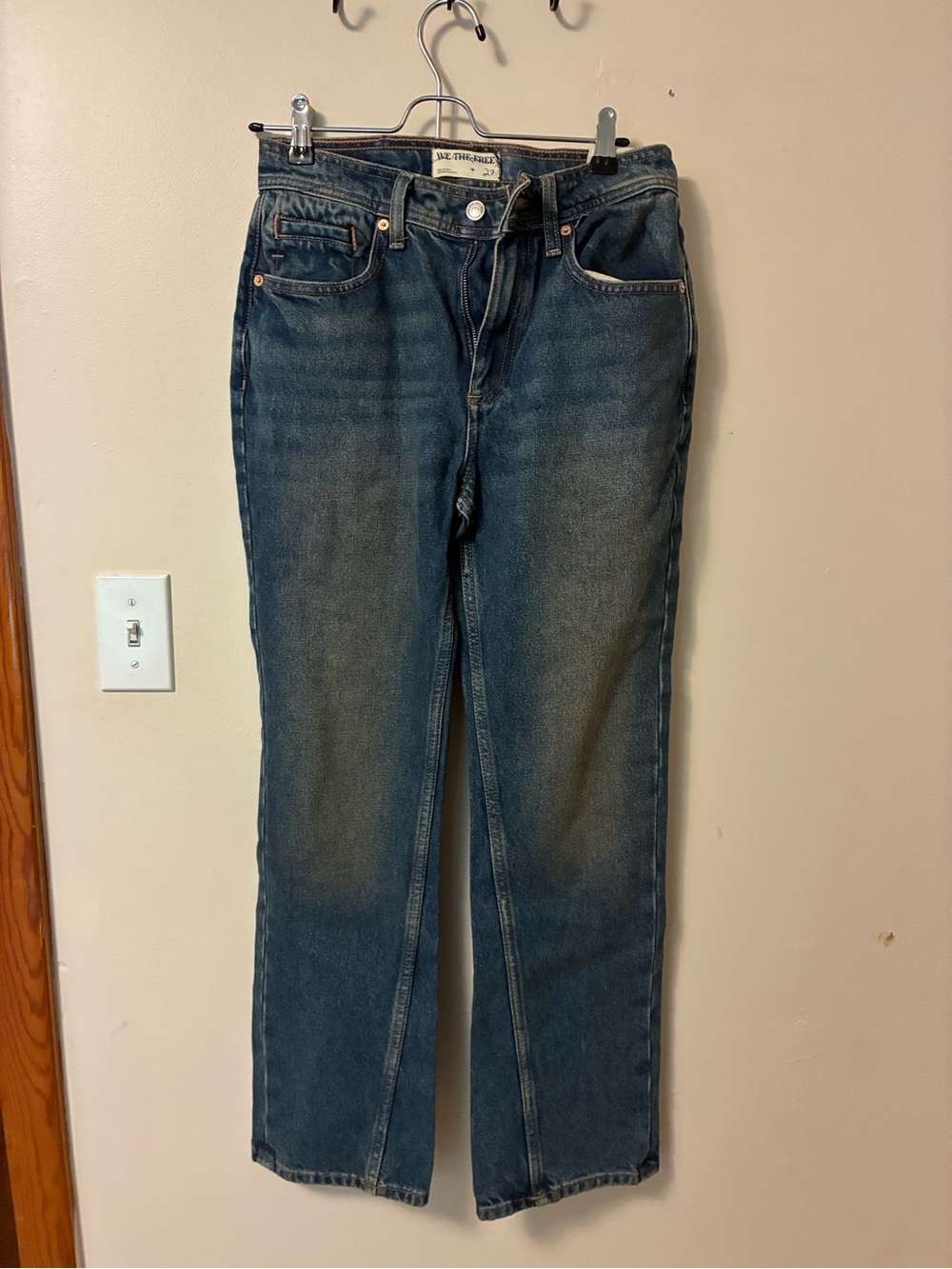 We The Free Women's Straight Leg Jeans - Mid Blue Wash